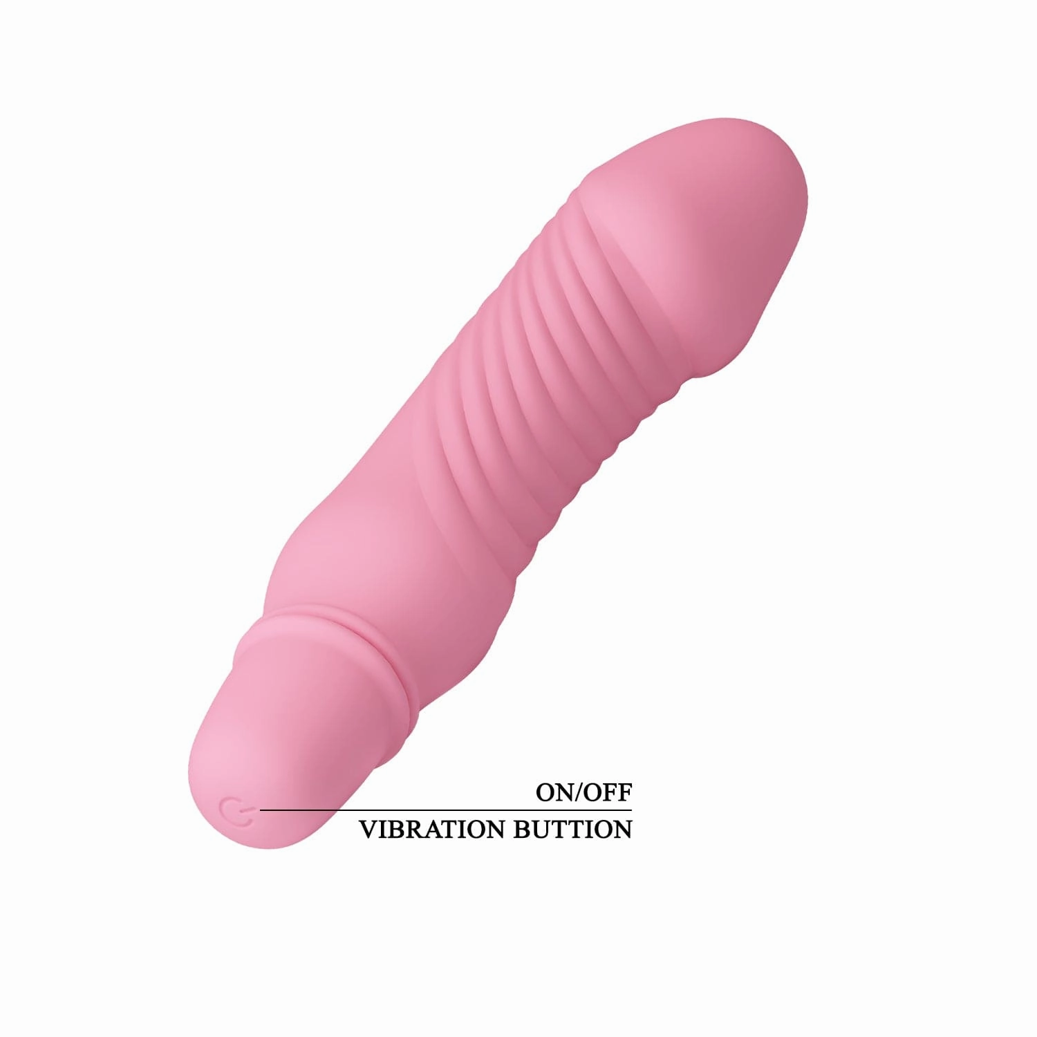 Pretty Love - Stev Vibrating Realistic Dildo (Pink)