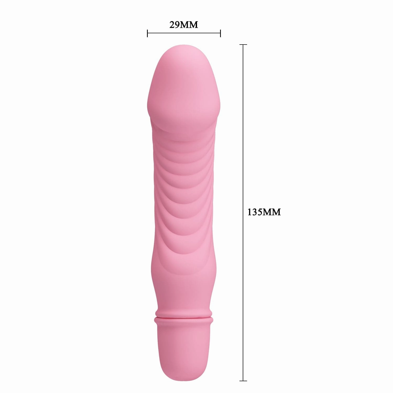 Pretty Love - Stev Vibrating Realistic Dildo (Pink)