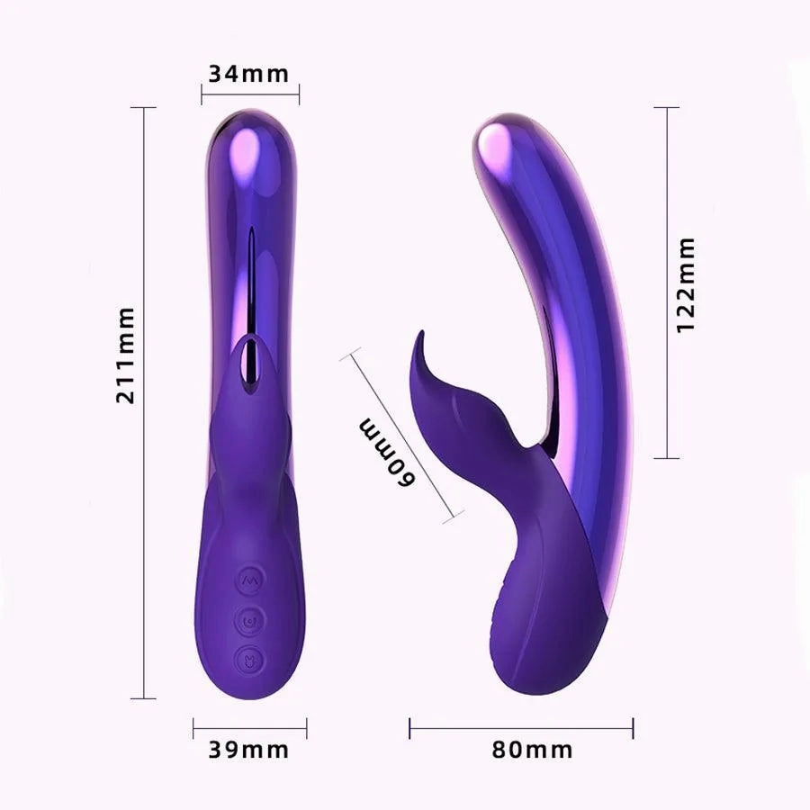Purple LED Flashing Rabbit Vibrator
