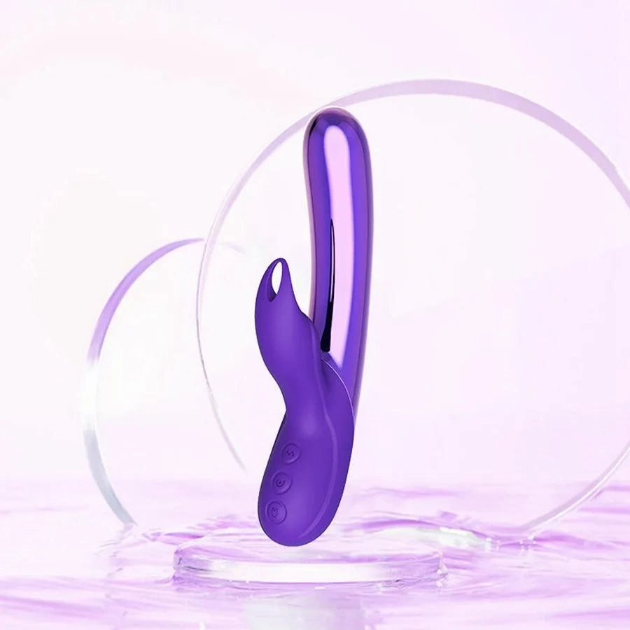 Purple LED Flashing Rabbit Vibrator