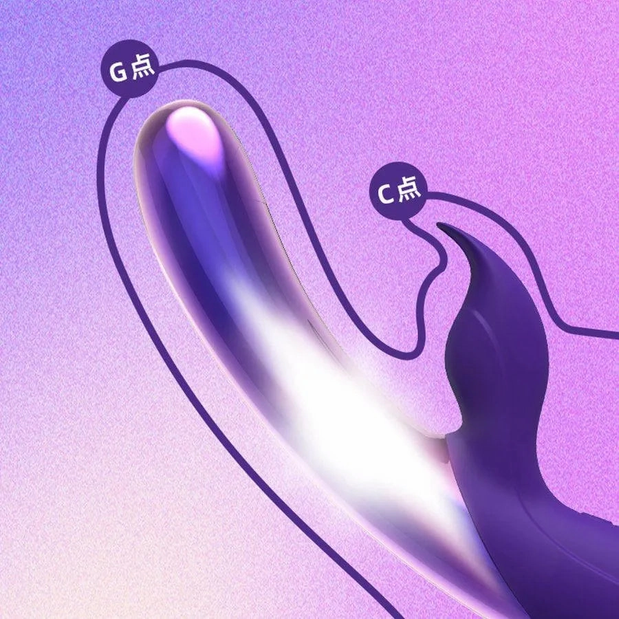 Purple LED Flashing Rabbit Vibrator
