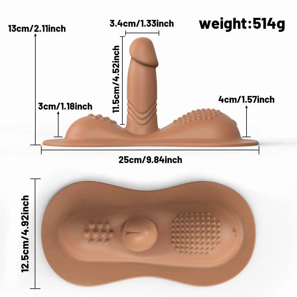 Ride-on Vibrating Clit Anal G Spot Stimulation Dildo Sex Machine