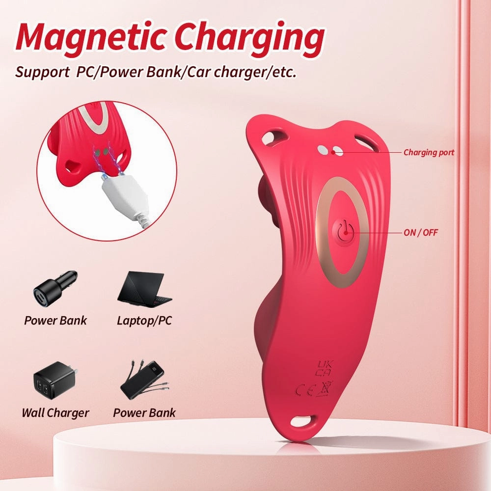 Rose Wearalbe Clitoral Massage Vibrator with Panty & Remote Control
