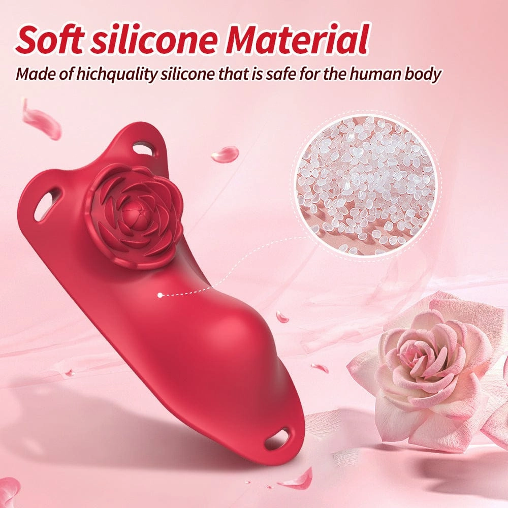 Rose Wearalbe Clitoral Massage Vibrator with Panty & Remote Control