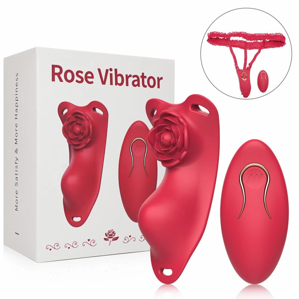 Rose Wearalbe Clitoral Massage Vibrator with Panty & Remote Control