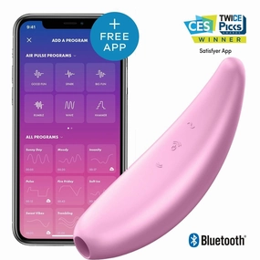 Satisfyer - Curvy 3  App-Controlled Clitoral Air Stimulator Vibrator (Pink)