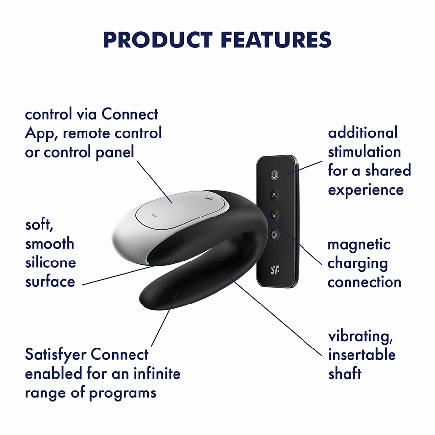 Satisfyer - Double Fun App-Controlled Couple's Vibrator with Remote Control