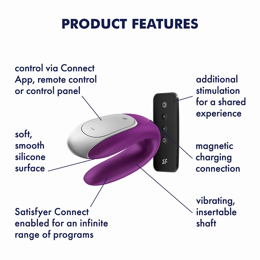 Satisfyer - Double Fun App-Controlled Couple's Vibrator with Remote Control