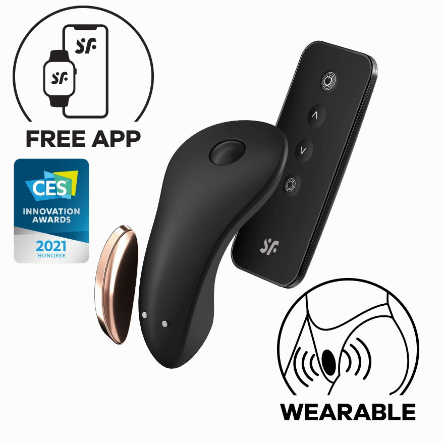 Satisfyer - Little Secret App-Controlled Panty Vibrator with Remote Control (Black)