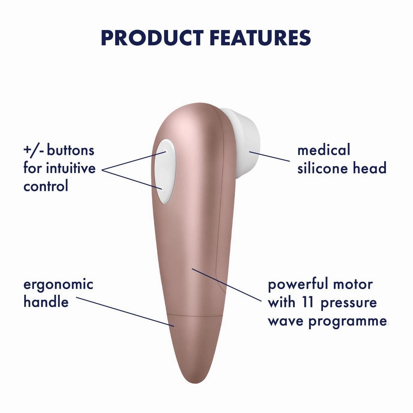 Satisfyer - Number 1 Clitoral Air Stimulator (Rose Gold)