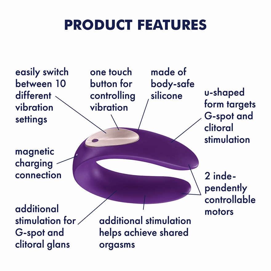 Satisfyer - Partner Plus Couple Vibrator (Purple)