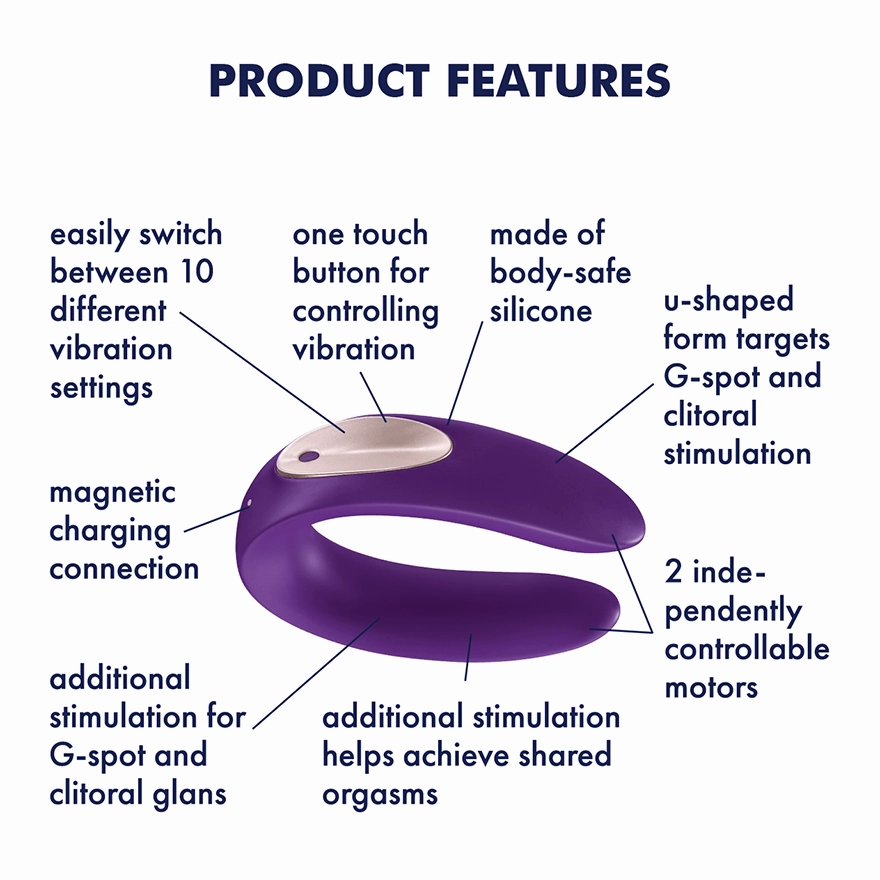 Satisfyer - Partner Plus Couple Vibrator (Purple)