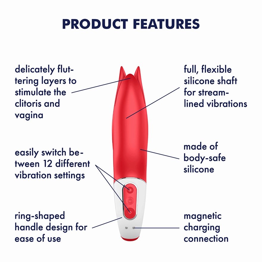 Satisfyer - Power Flower Clit Massager (Red)