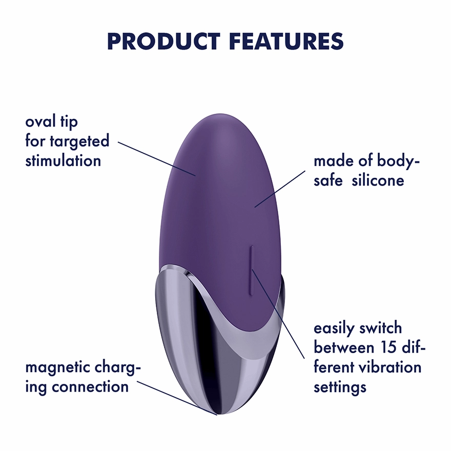 Satisfyer - Purple Pleasure Lay On Vibrator (Purple)