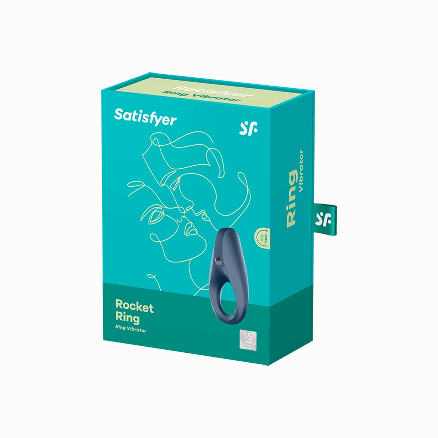 Satisfyer - Rings Plus Vibration Rechargeable Rocket Cock Ring (Dark Blue)