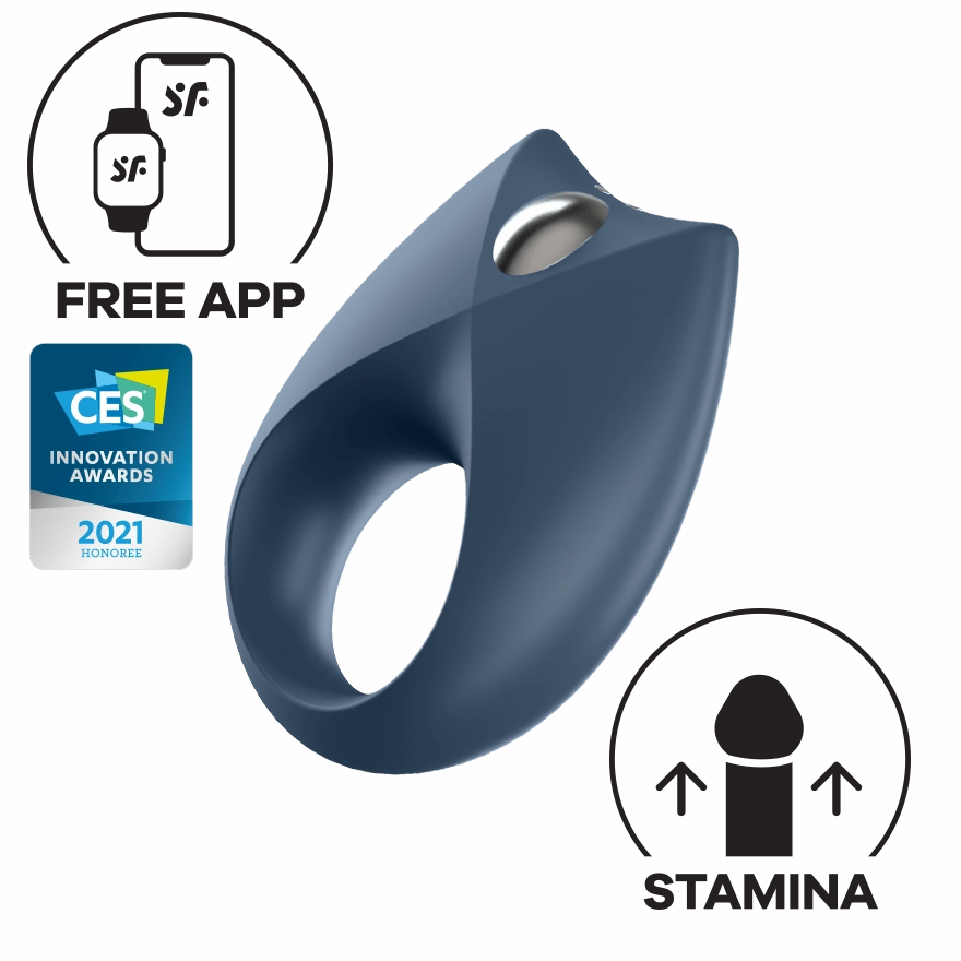 Satisfyer - Royal One Ring App-Controlled Bluetooth Cock Ring (Dark Blue)