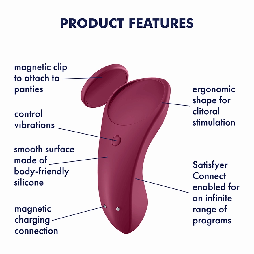 Satisfyer - Sexy Secret App-Controlled Panty Vibrator (Pink)