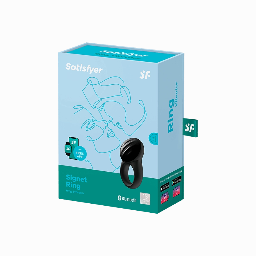 Satisfyer - Signet Ring App-Controlled Bluetooth Cock Ring (Black)