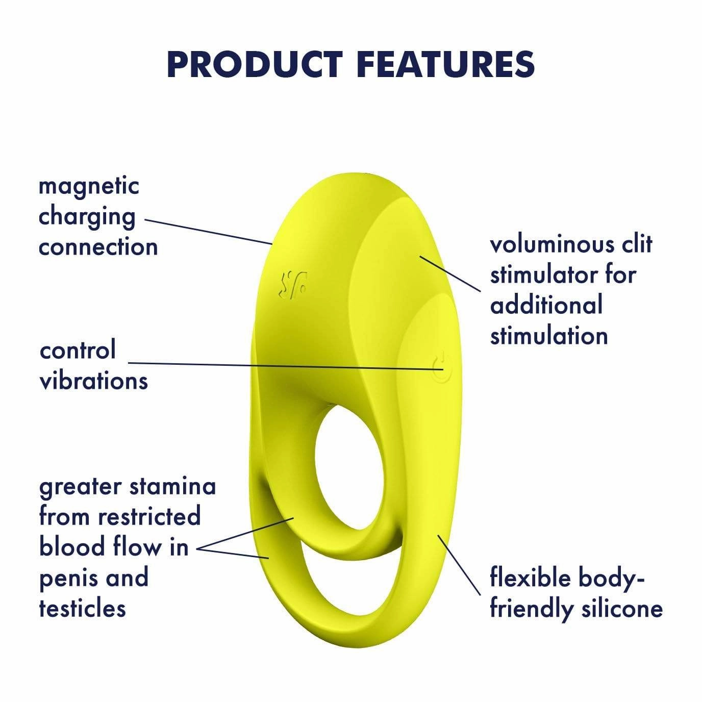 Satisfyer - Spectacular Duo Silicone Vibrating Cock Ring (Chartreuse)