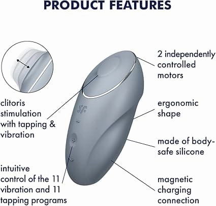 Satisfyer - Tap and Climax 1 Clitoral Lay On Vibrator