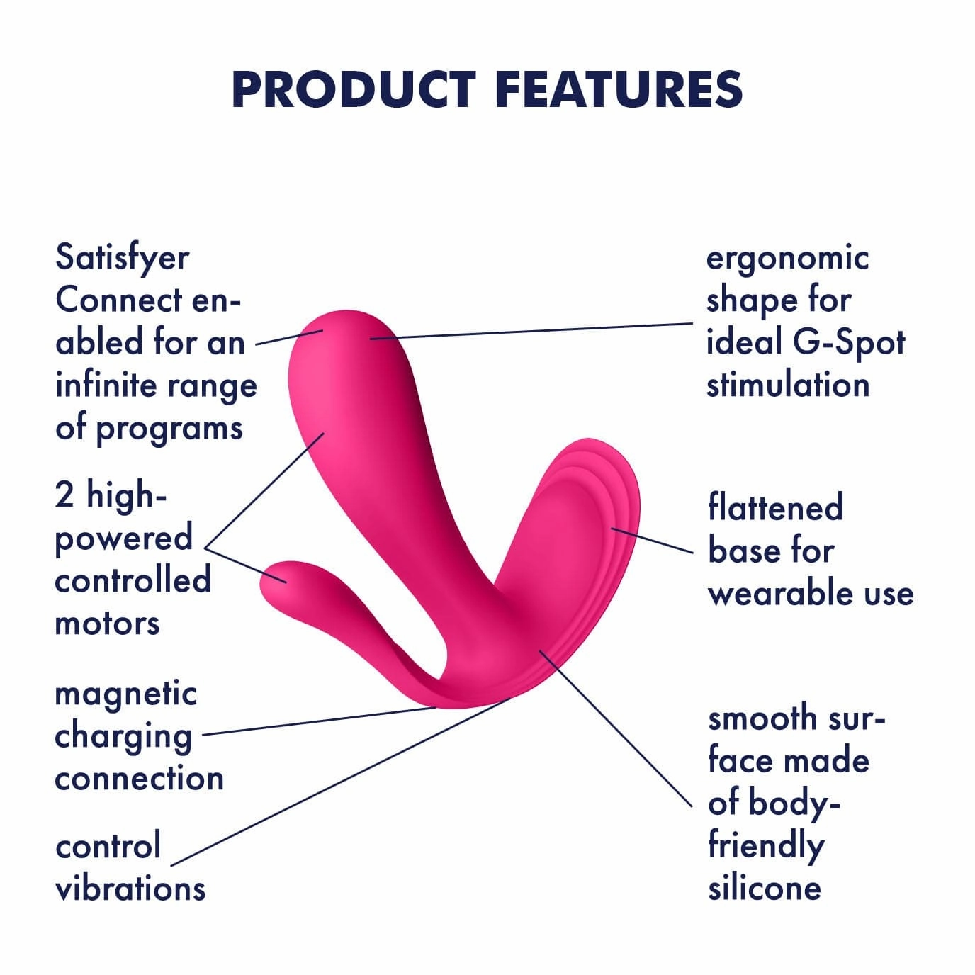Satisfyer - Top Secret  App-Controlled Wearable Dual Vibrator
