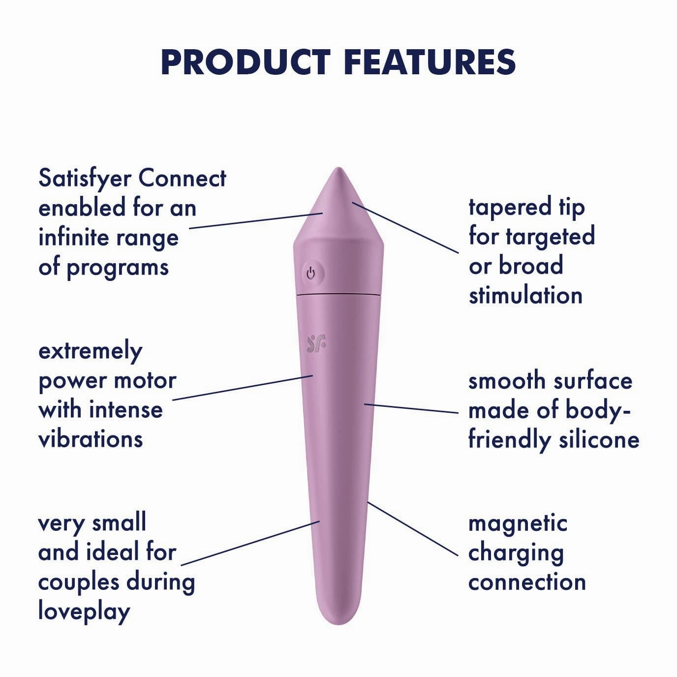 Satisfyer - Ultra Power Bullet 8 Vibrator with Bluetooth and App