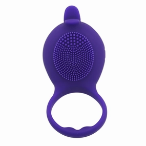 Silicone Clit Stimulating Vibrating Cock Ring For Couples