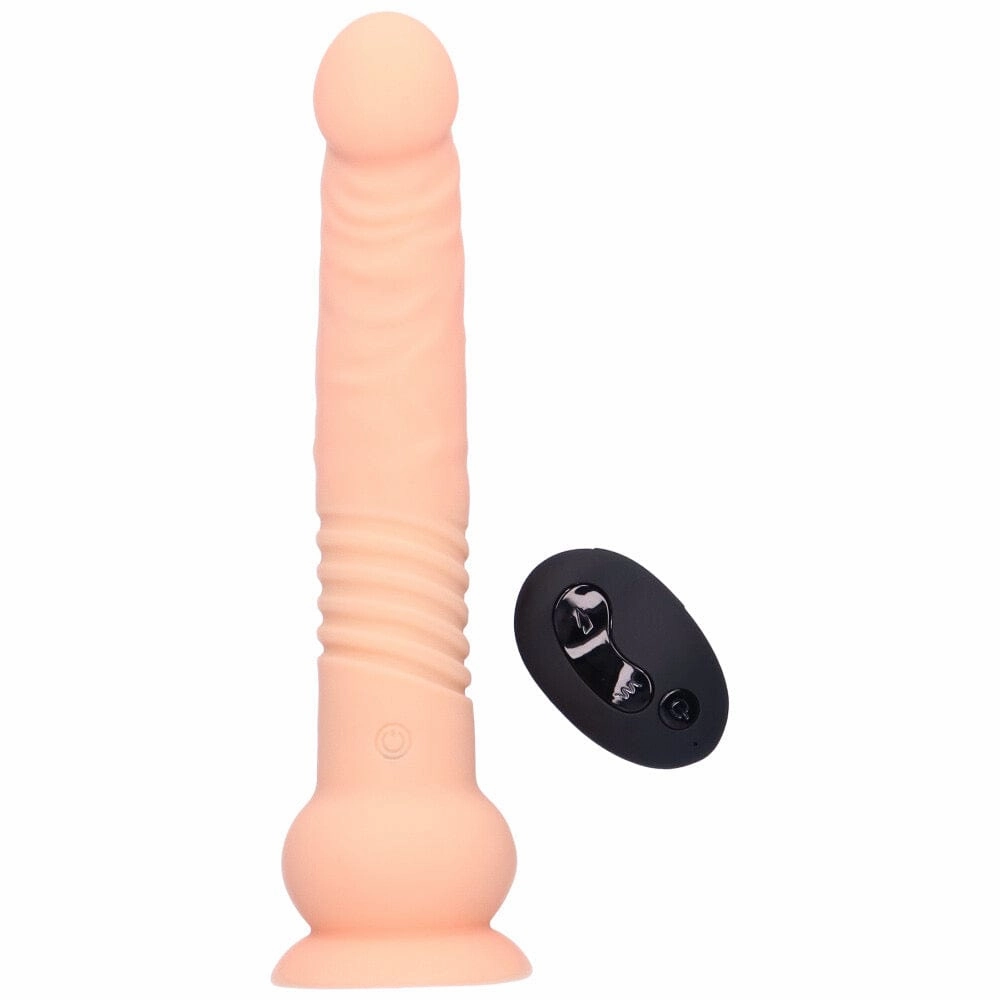 Silicone Thrusting & Rotating Rideable G-Spot Dildo With Wireless Remote