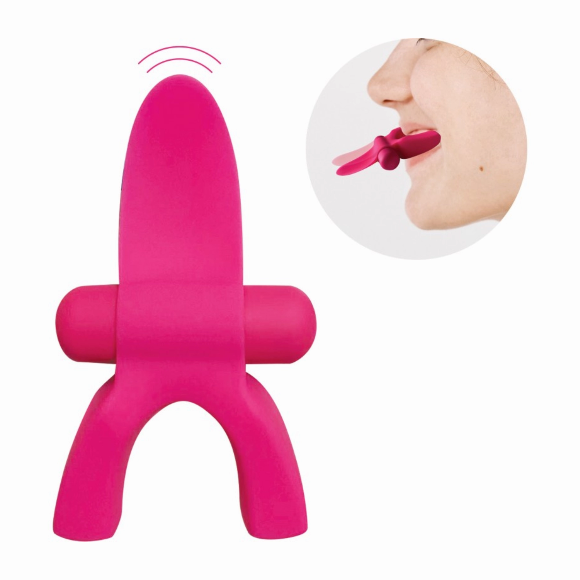 Silicone Tongue Vibrator with Mouthguard