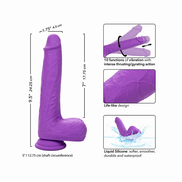 Studs Gyrating & Thrusting 7in Dildo