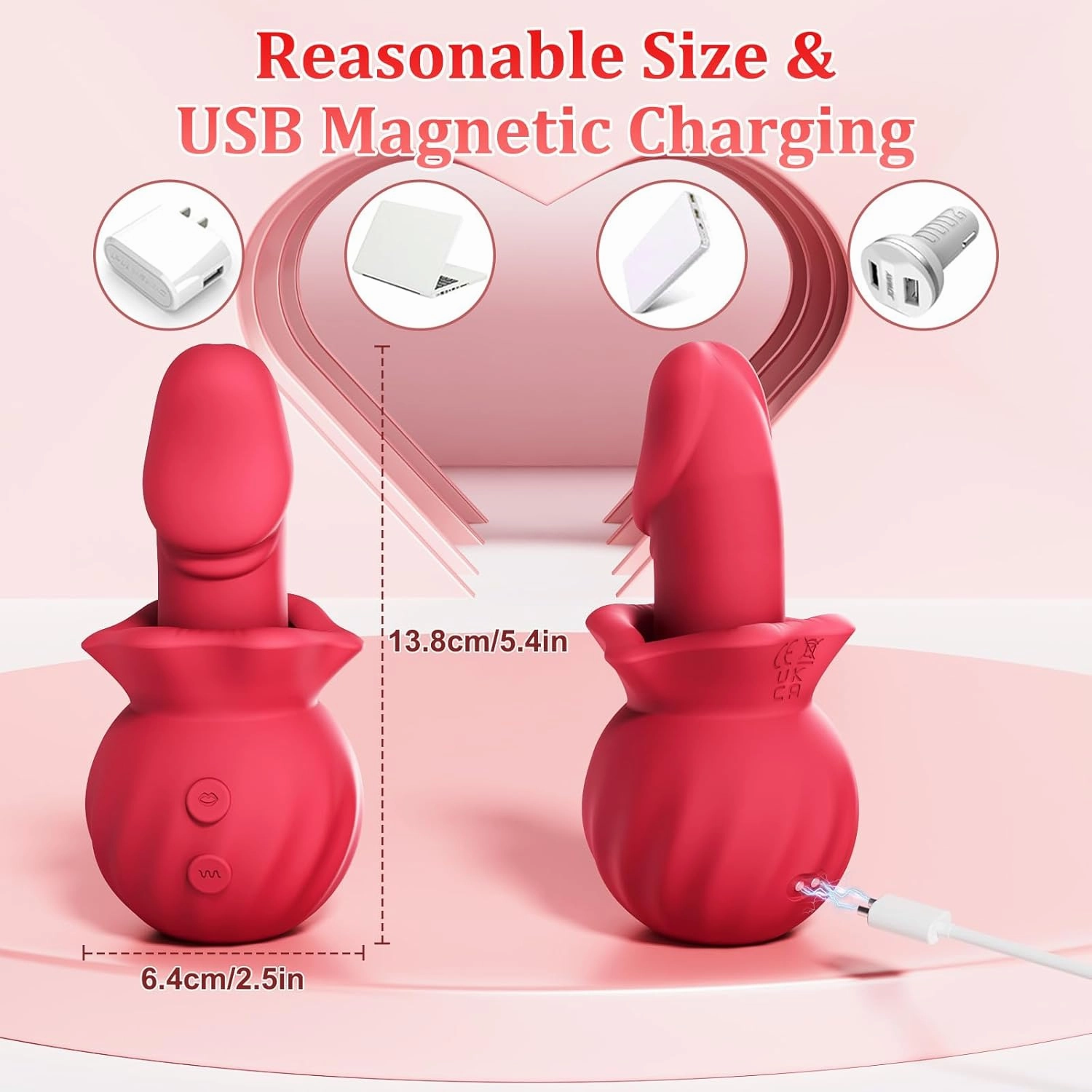 Sucking Dildo Vibrator with 3 Sucking & 10 Wiggling & 10 Vibrating