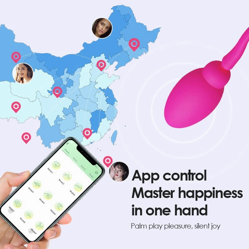 Tadpole Jumping Egg Vibrator Female G-spot Remote Control APP