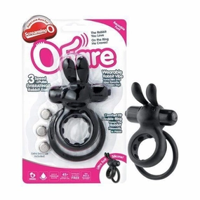 TheScreamingO - Ohare Rabbit Vibrating Cock Ring (Black)