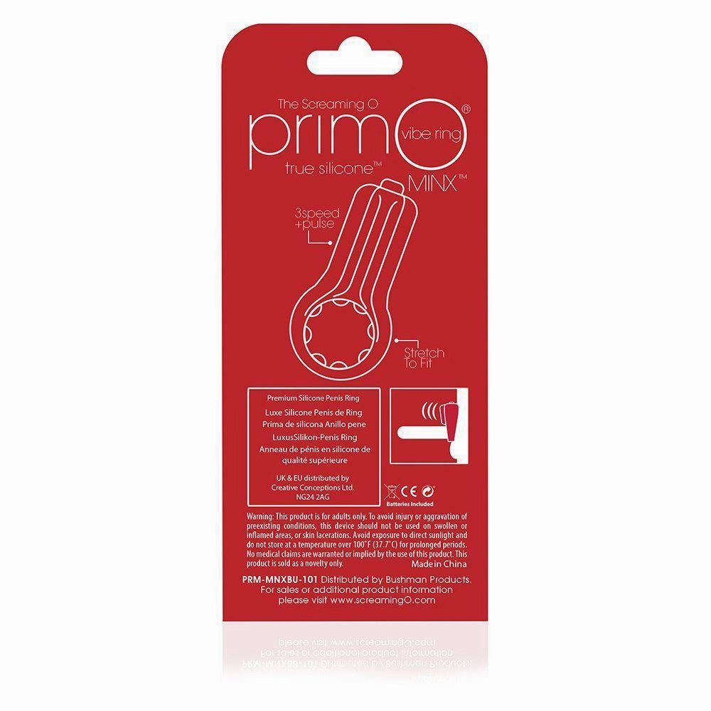 TheScreamingO - Primo Minx True Silicone Vibrating Cock Ring (Pink)