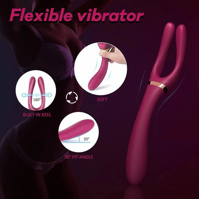 Three Head G Spot Vibrator for Sex Game