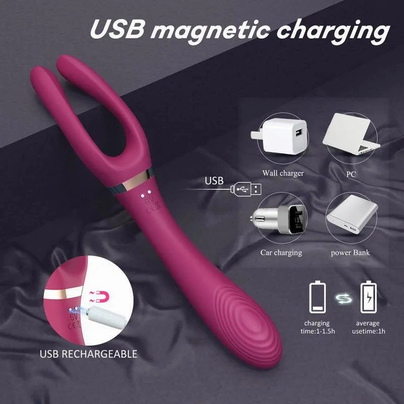 Three Head G Spot Vibrator for Sex Game