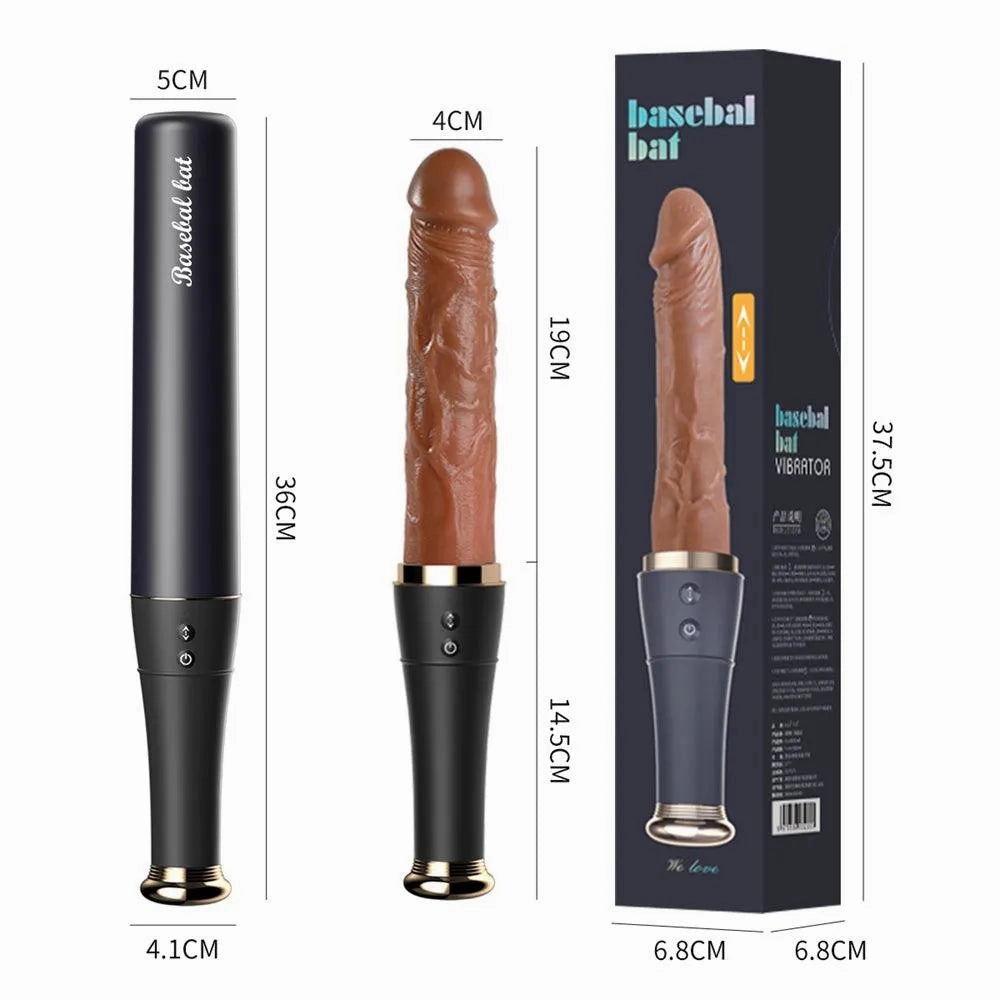 Thrusting Dildo Vibrator with Tongue Licking