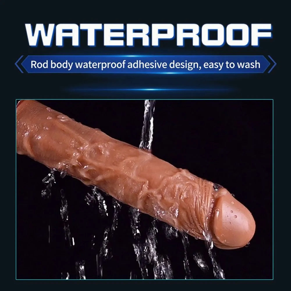 Thrusting Dildo Vibrator with Tongue Licking