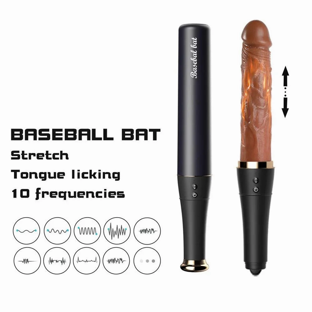 Thrusting Dildo Vibrator with Tongue Licking