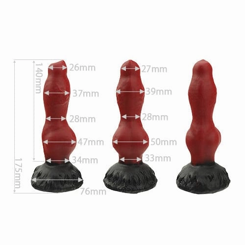 Tomax - Garm Regular Silicone Dildo 6.8" (Wine Red)