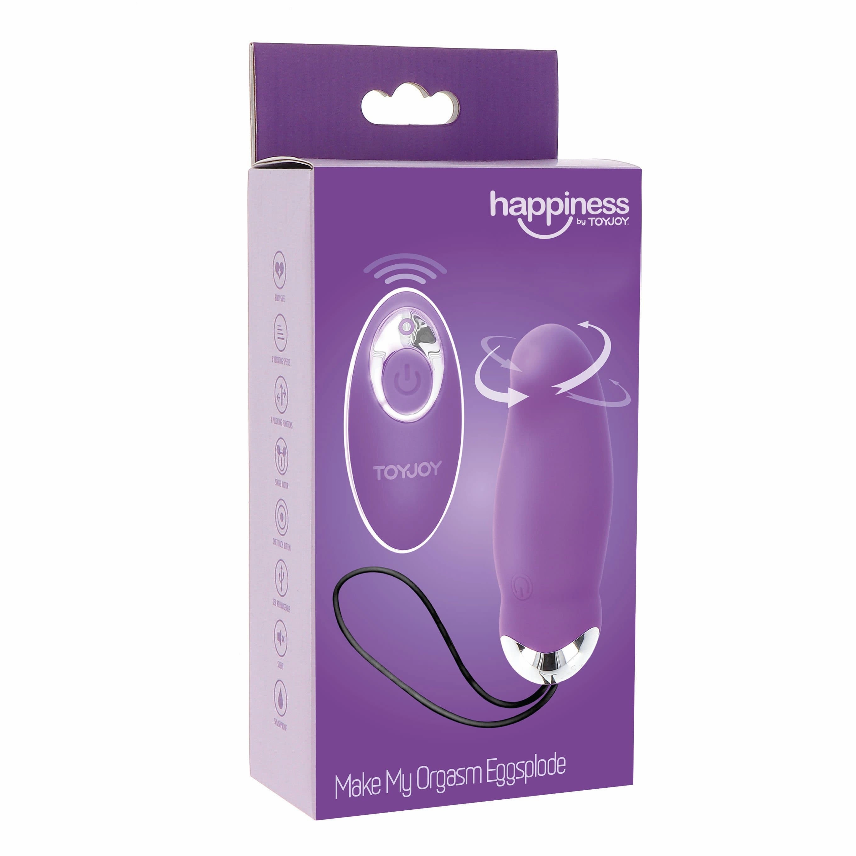 ToyJoy - My Orgasm Eggsplode Remote Control Egg Vibrator (Purple)