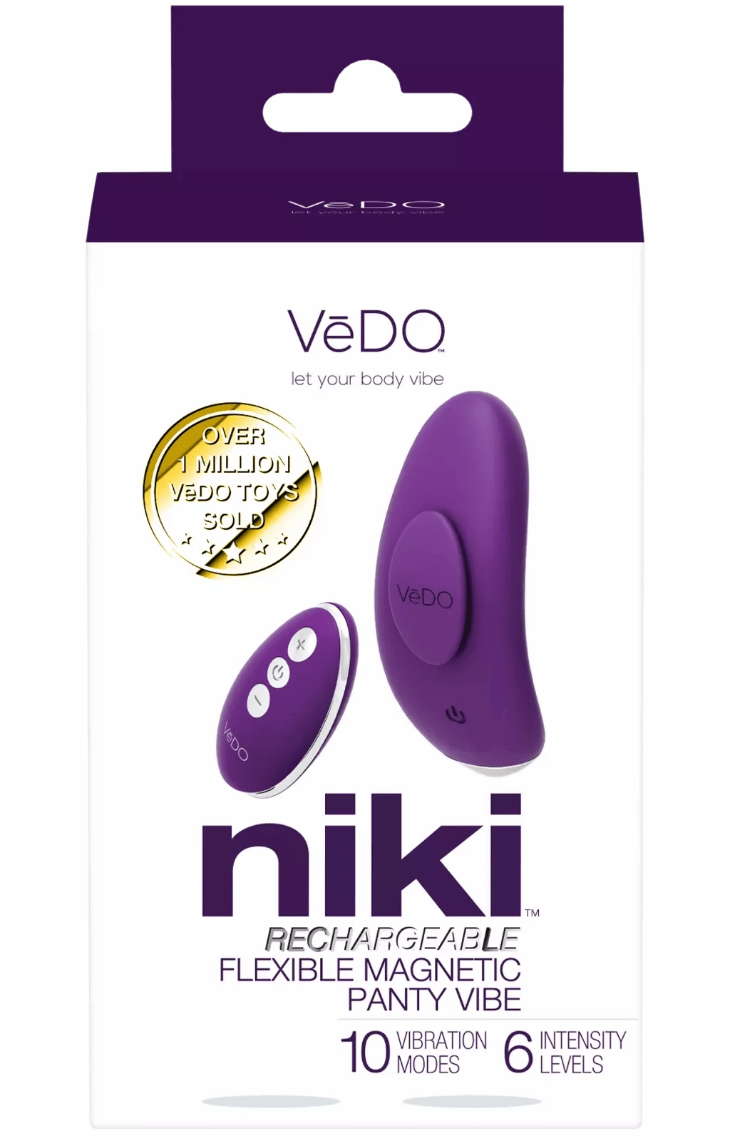 VeDO - Niki Remote Rechargeable Panty Vibe (Deep Purple)