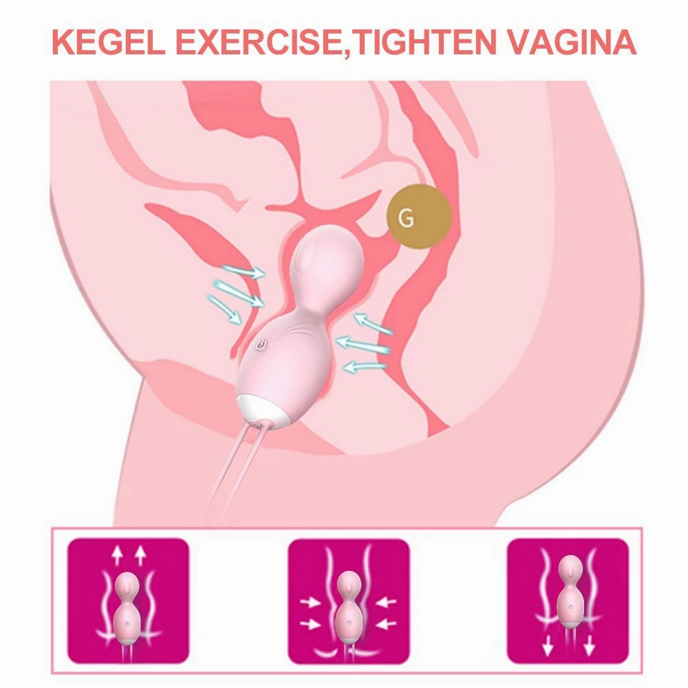 Vibrating Ben Wa Balls Kegel Balls with 10 Vibration Modes Female G-Spot Egg Vibrators