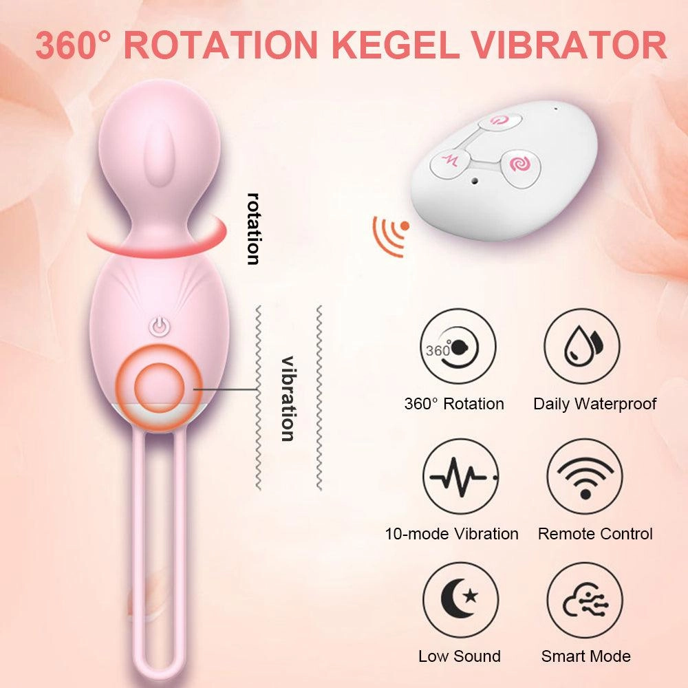 Vibrating Ben Wa Balls Kegel Balls with 10 Vibration Modes Female G-Spot Egg Vibrators