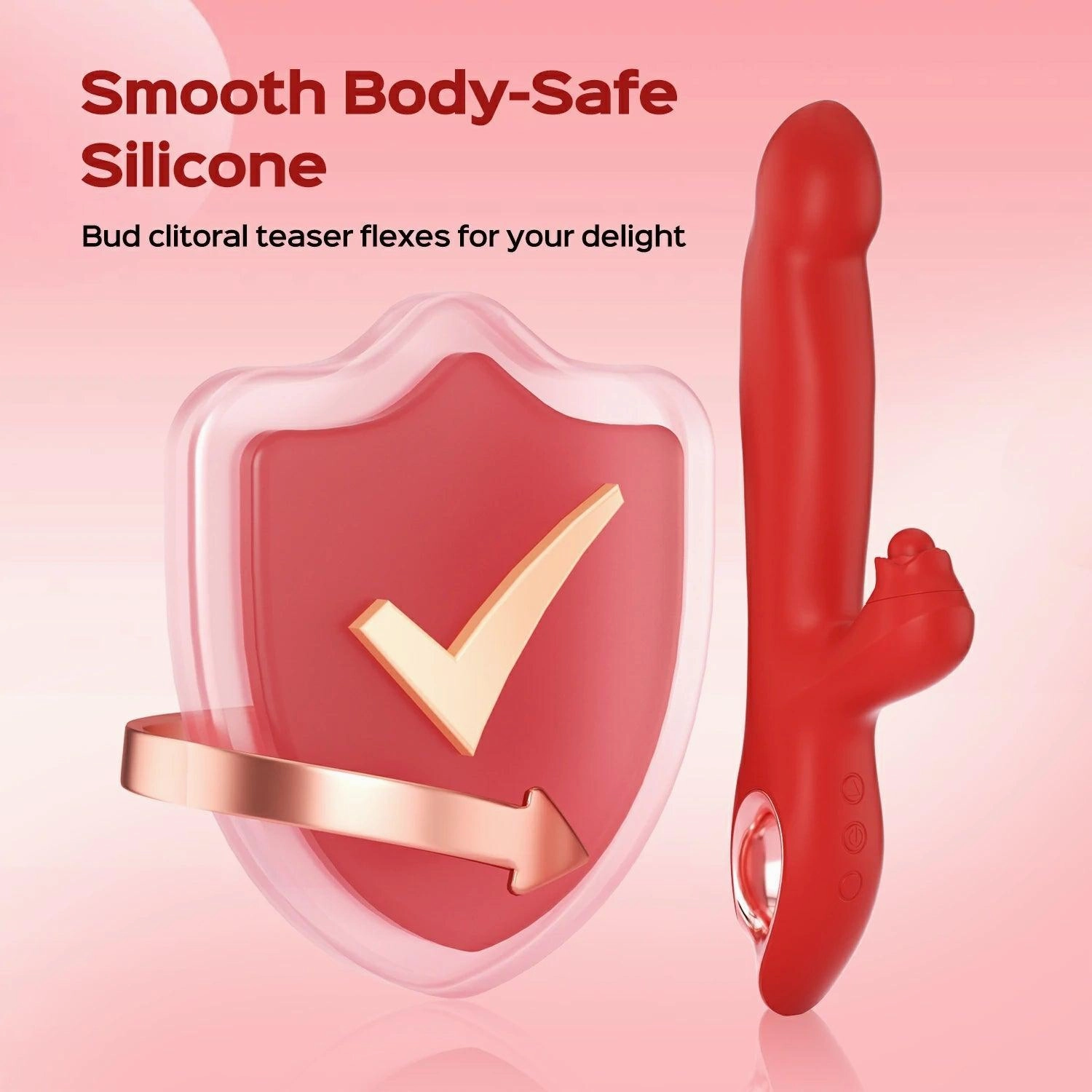 Wiggling Rabbit G Spot Vibrator with Sliding Beads Ring Clitoral Stimulator Woman Sex Toys