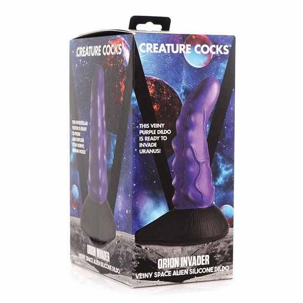 XR - Creature Cocks Orion Invader Veiny Space Alien Silicone Dildo (Purple/Black)