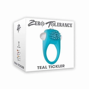 Zero Tolerance - Teal Tickler Vibrating Cock Ring (Blue)